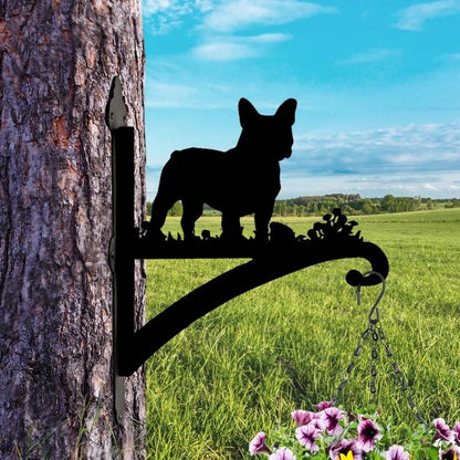 French Bulldog Metal Hanging Bracket Plant Stand PS036