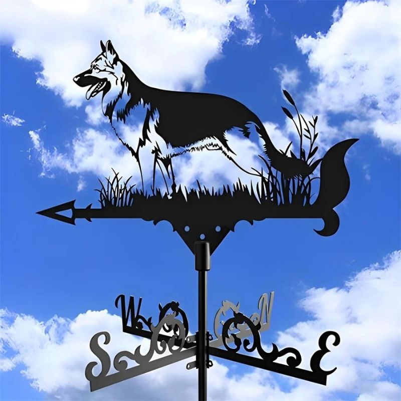 German Shepherd Stainless Steel Weathervane MW015