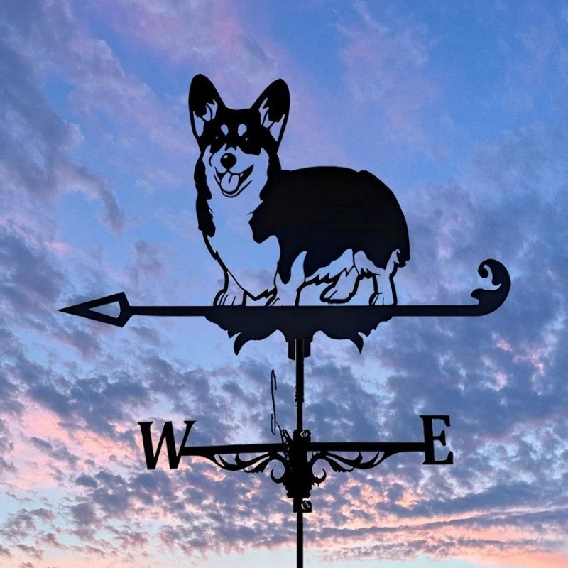 Corgi Shepherd Stainless Steel Weathervane MW016