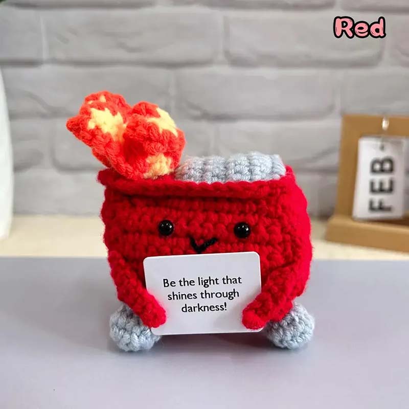 Handmade Crochet Dumpster Raging Fire