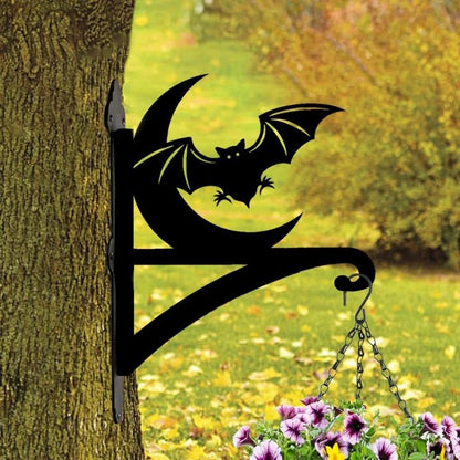 Bat And Moon Metal Hanging Bracket Plant Stand PS053