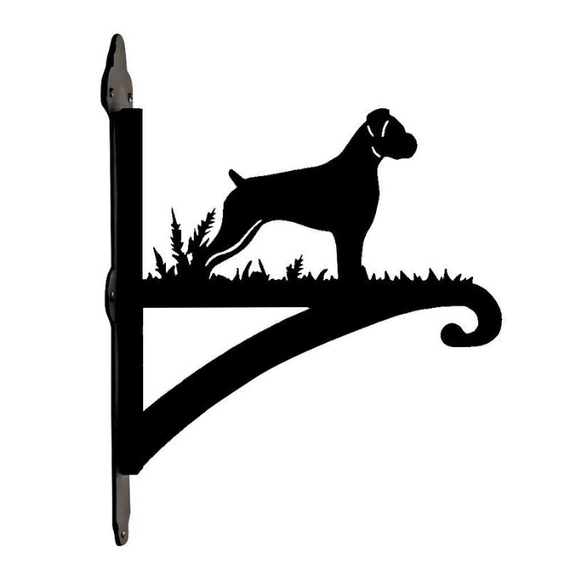 Boxer Dog Metal Hanging Bracket Plant Stand PS088