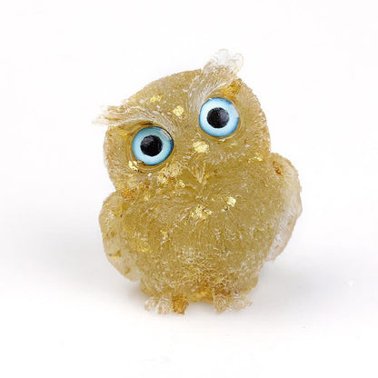 Citrine - Handmade Natural Crystal Gemstone Owl