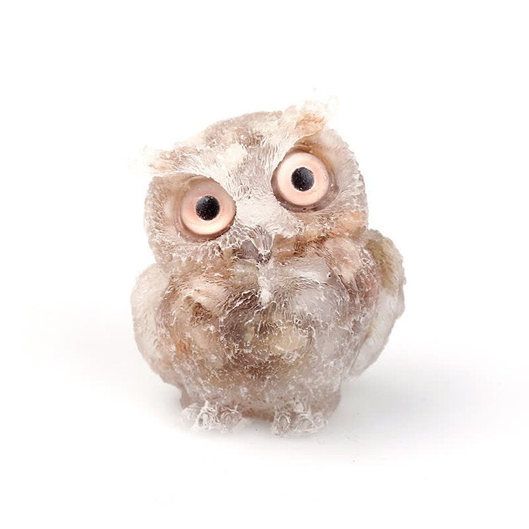 Sun Stone - Handmade Natural Crystal Gemstone Owl