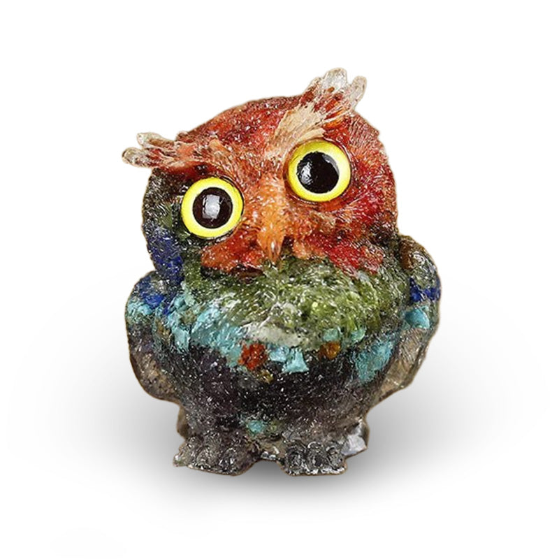 Six-color - Handmade Natural Crystal Gemstone Owl