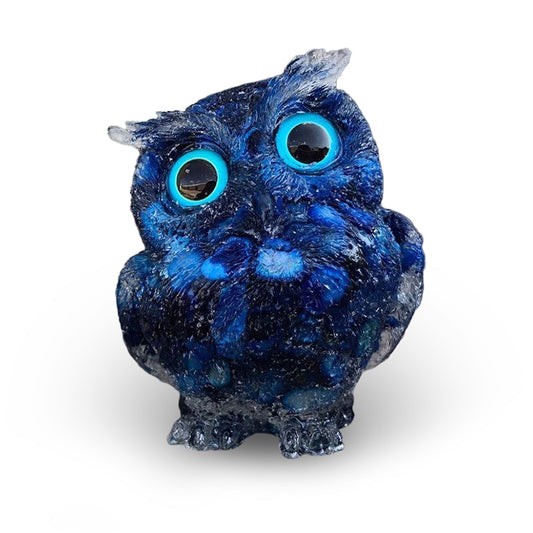 Kyanite - Handmade Natural Crystal Gemstone Owl