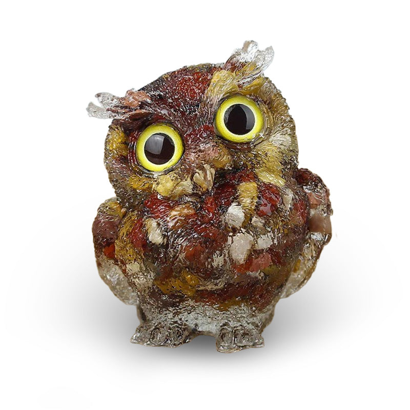 Egg Yolk Stone - Handmade Natural Crystal Gemstone Owl