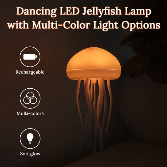 Dancing LED Jellyfish Lamp with Multi-Color Light Options