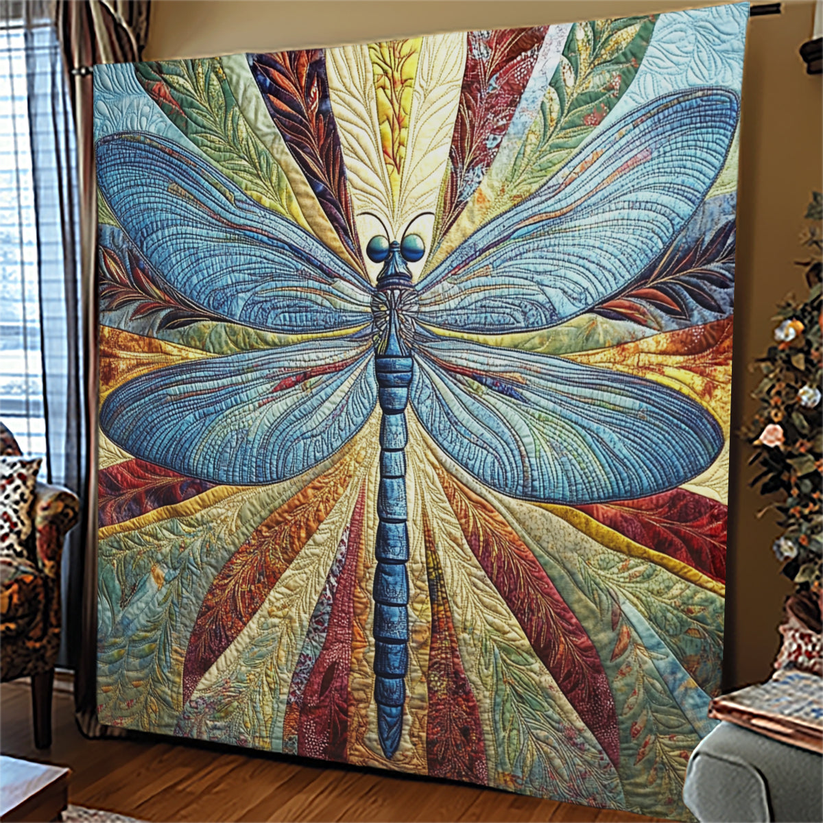 Whimsical Dragonfly Elegance Blanket - C014 - Premium Blanket