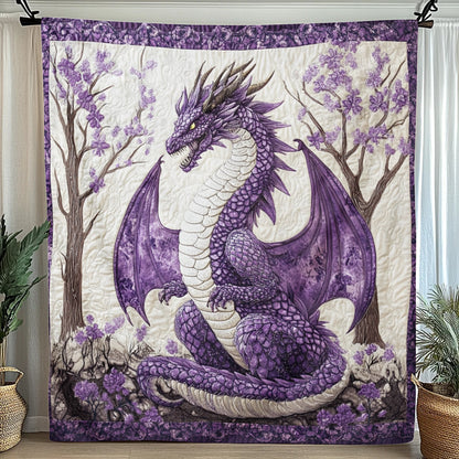 Purple Forest Dragon Blanket - C015 - Premium Blanket