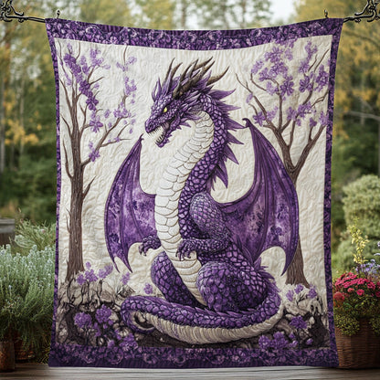 Purple Forest Dragon Blanket - C015 - Premium Blanket