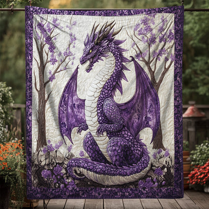 Purple Forest Dragon Blanket - C015 - Premium Blanket