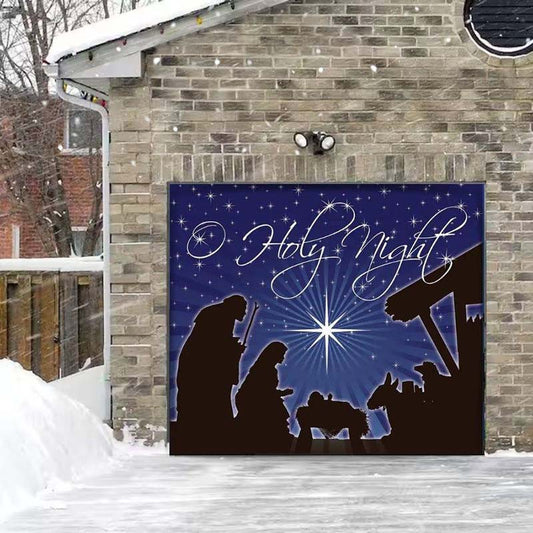 O Holy Night Christmas Garage Door Covers CC007