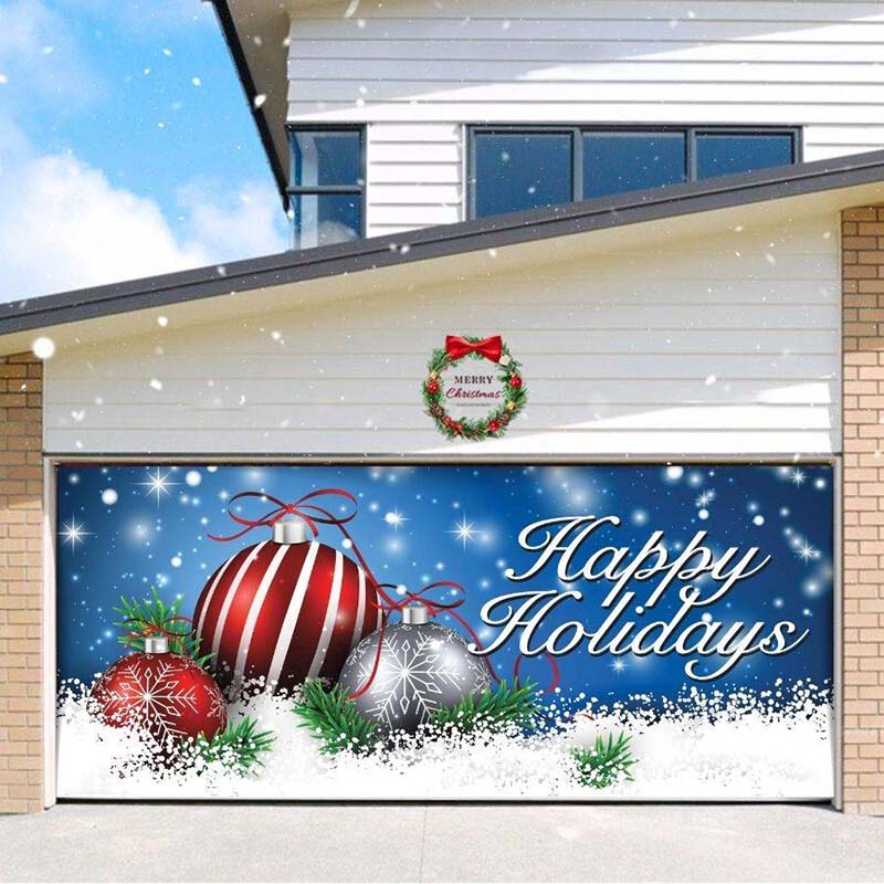 Happy Holidays Christmas Garage Door Covers CC008