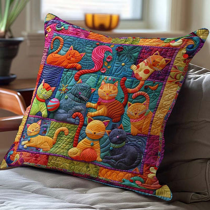 Cute Cats And Colorful Yarns D237 Pillow Case