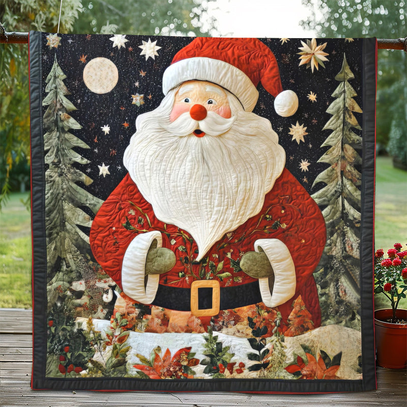 Santa Claus and Night Forest Blanket - D264 - Premium Blanket