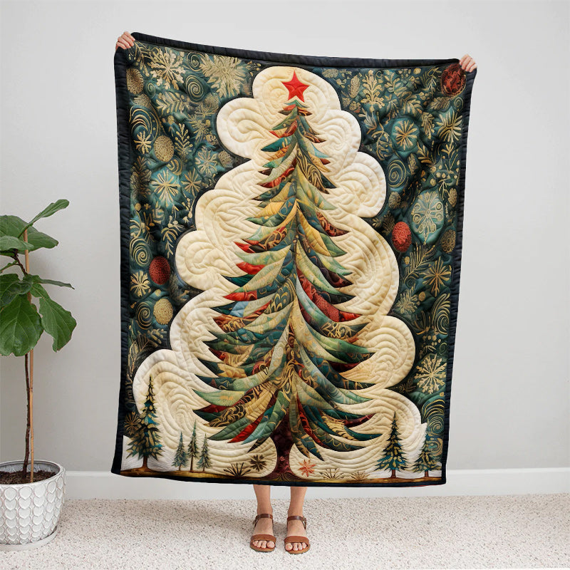 Christmas Tree and Snow Blanket - D265 - Premium Blanket