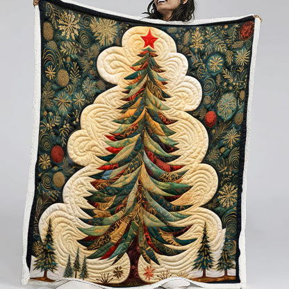 Christmas Tree and Snow Blanket - D265 - Premium Blanket