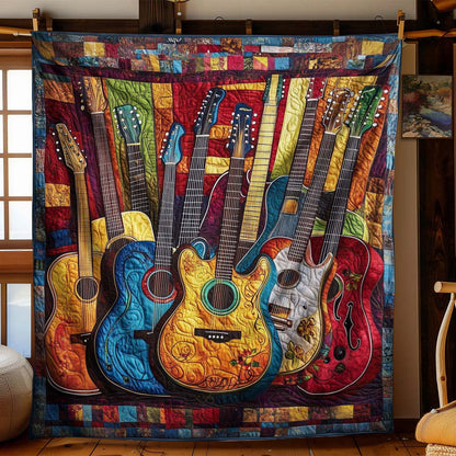 Melody Of Color Artistic Guitars Blanket - D288 - Premium Blanket