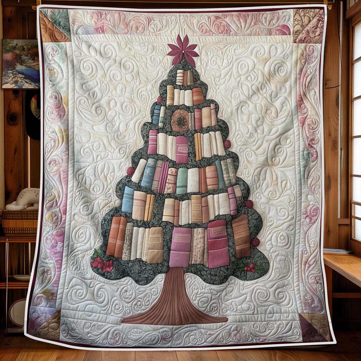 All Booked For Christmas Blanket - D291 - Premium Blanket