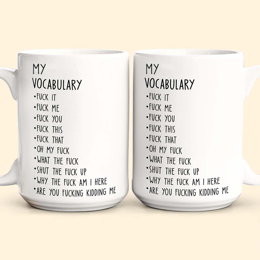 Funny Mug - Vocabulary - Coffee Mug