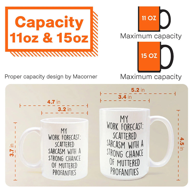 Funny Mug - Work Forecast - Coffee Mug