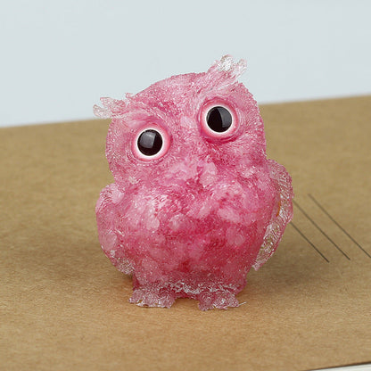 Handmade Natural Crystal Gemstone Owl