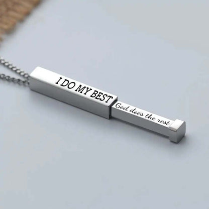 I Do My Best God Does The Rest Hidden Message Necklace