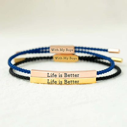 Life is Better With My Boys Tube Bracelet