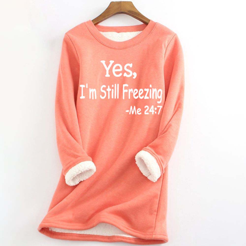 Women's Sweatshirt Pullover Fleece Teddy Fuzzy Letter Casual Round Neck Long Sleeve Top