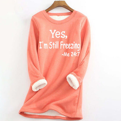 Women's Sweatshirt Pullover Fleece Teddy Fuzzy Letter Casual Round Neck Long Sleeve Top