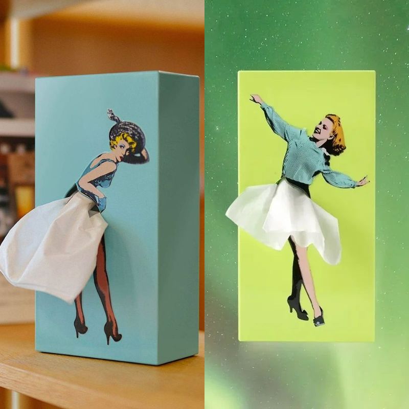 Flying Skirt Tissue Box