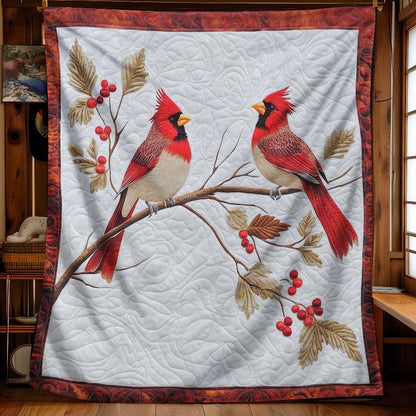 Heartfelt Red Cardinal Blanket - F606 - Premium Blanket