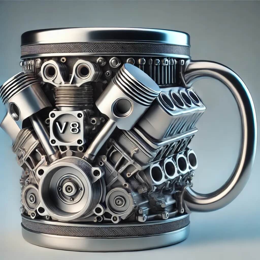 V Engines Stainless Steel Cup