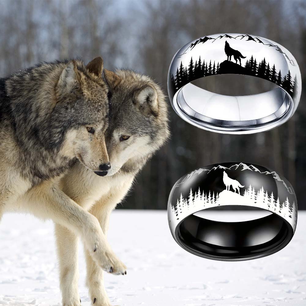 Wolf Couple Ring - A Symbol of Strength Guardianship