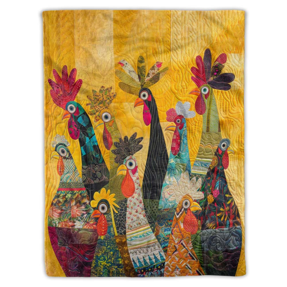 Sunrise Roosters Blanket - H142 - Premium Blanket