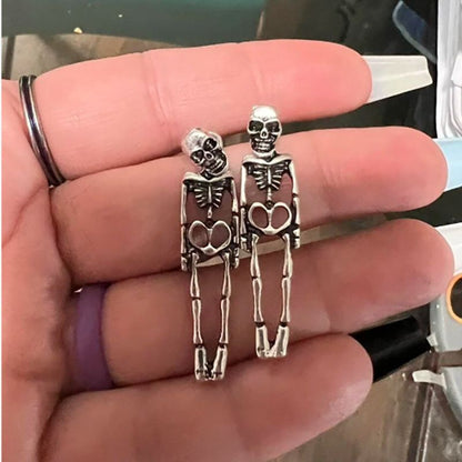 Skull Skeleton Drop Earrings