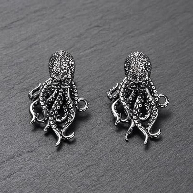 Vintage Gothic Punk Octopus Earrings 🐙