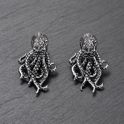 Vintage Gothic Punk Octopus Earrings 🐙