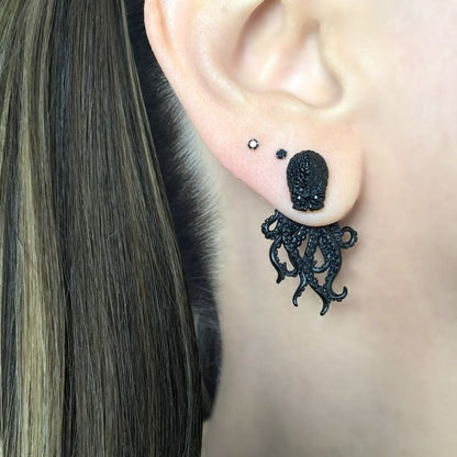 Vintage Gothic Punk Octopus Earrings 🐙