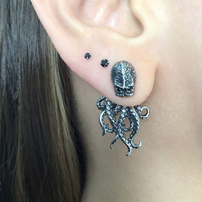 Vintage Gothic Punk Octopus Earrings 🐙