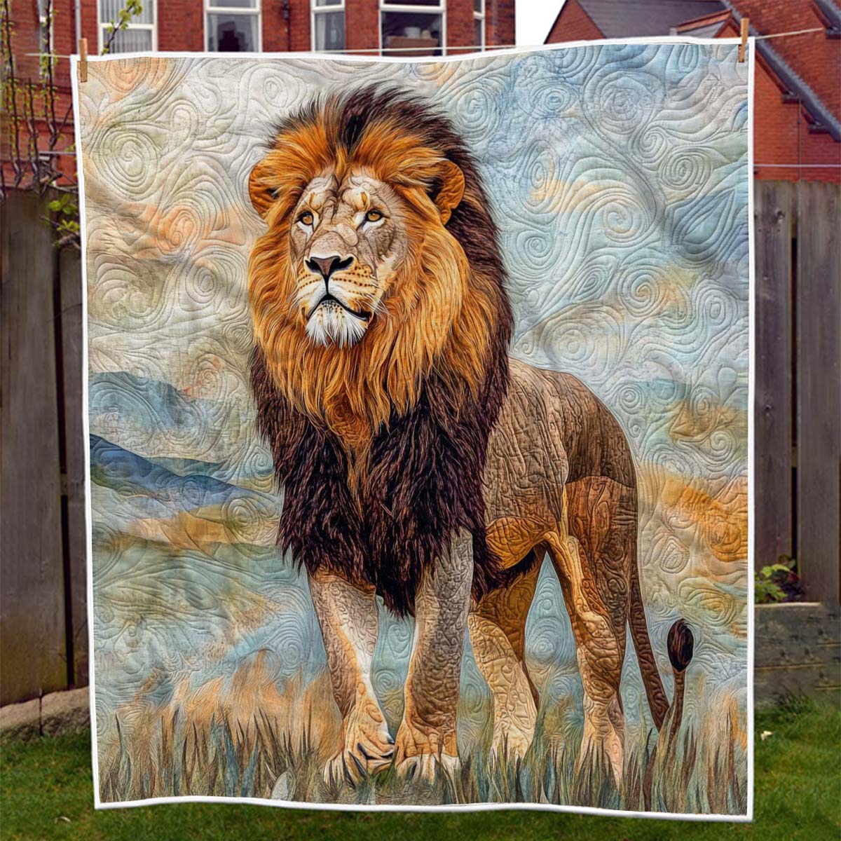 Wild Majesty Lion Horizon Blanket - H217 - Premium Blanket