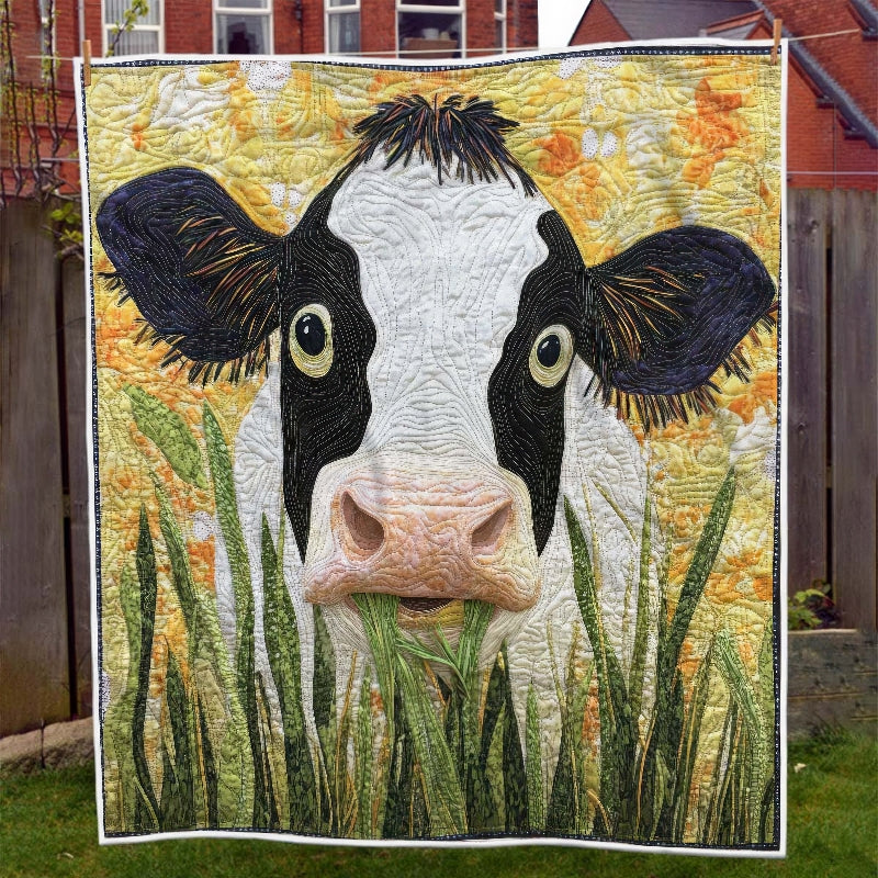 Grass Grazing Cow Blanket - H219 - Premium Blanket