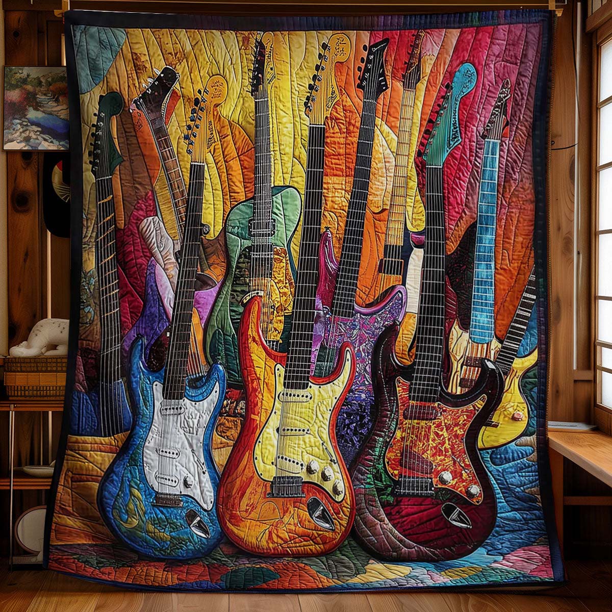 Guitar Sunshine - H228 - Premium Blanket