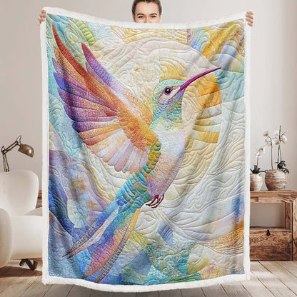 Colorful Hummingbird Blanket - H241 - Premium Blanket