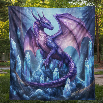 Glacial Majesty Dragon Blanket - H250 - Premium Blanket