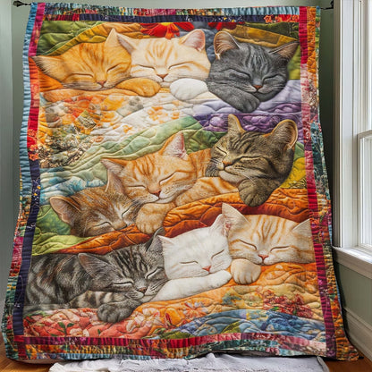 Slumbering Kitties Blanket - H258 - Premium Blanket