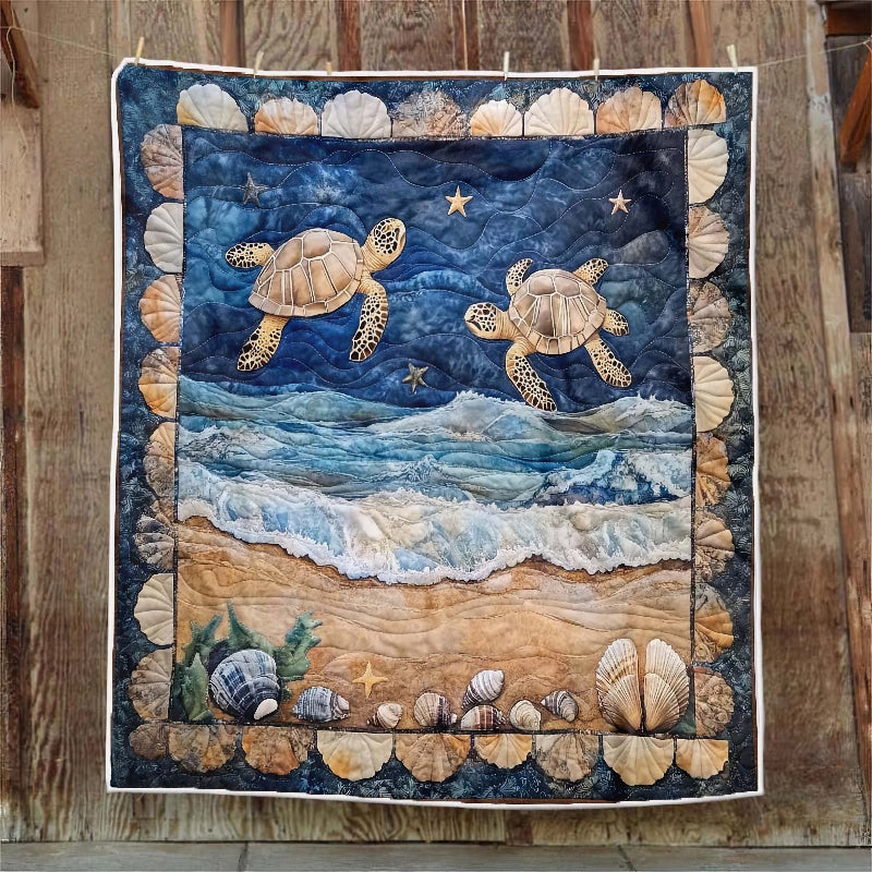 Marine Sea Turtles Blanket - H265 - Premium Blanket