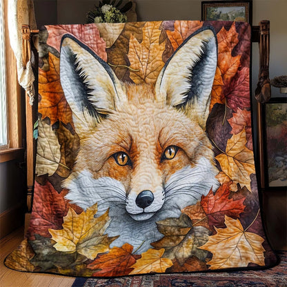 Falling Leaves Fox Blanket - H270 - Premium Blanket