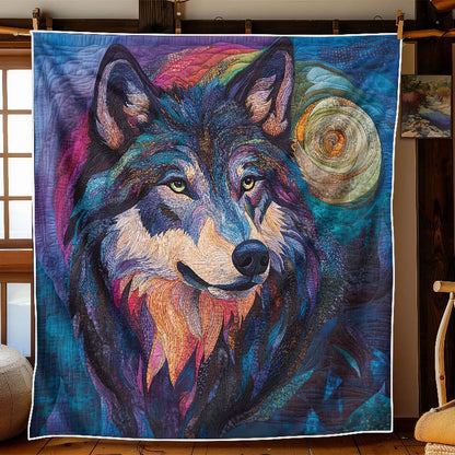 Wolf in the Night Blanket - H271 - Premium Blanket